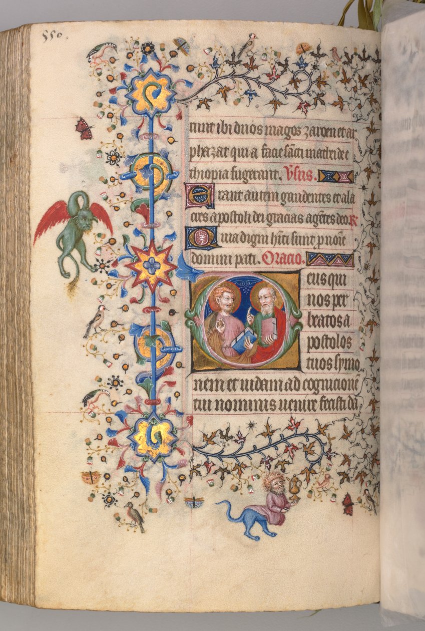 Hodiny Karla Vznešeného, krále navarrského 1361-1425, fol. 269V, SS. Šimon a Jidáš, c. 1405. od Master of the Brussels Initials and Associates
