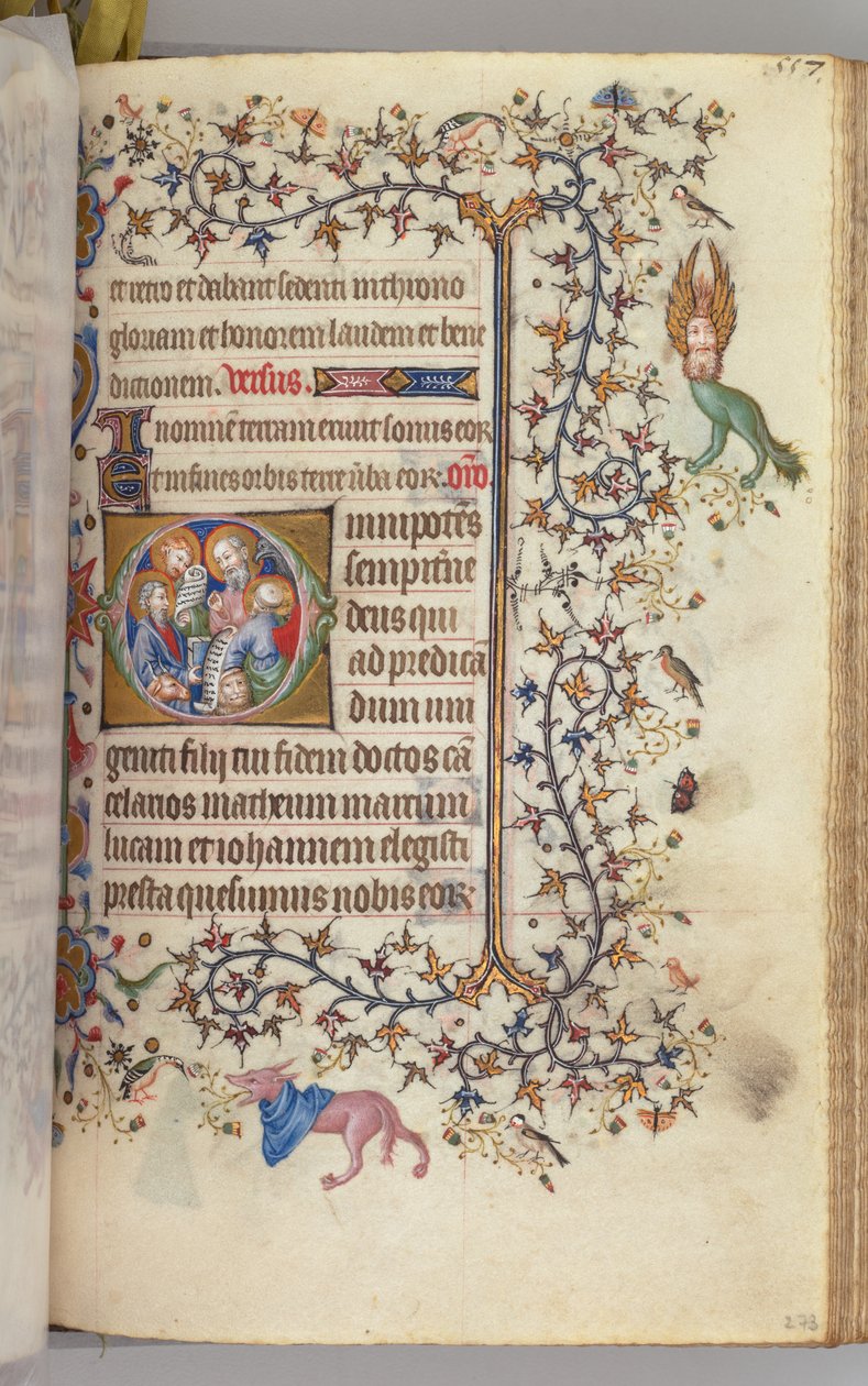 Hodiny Karla Vznešeného, krále navarrského 1361-1425, , fol. 273r, Čtyři evangelisté, c. 1405. od Master of the Brussels Initials and Associates