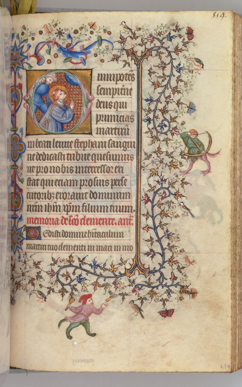 Hodiny Karla Vznešeného, krále navarrského 1361-1425, , fol. 274r, sv. 1405. od Master of the Brussels Initials and Associates