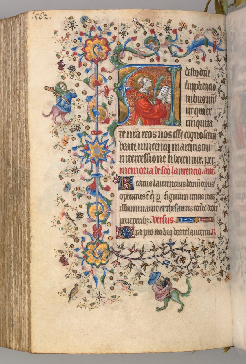Hodiny Karla Vznešeného, krále navarrského 1361-1425, fol. 275v, St. Vincent, c. 1405. od Master of the Brussels Initials and Associates