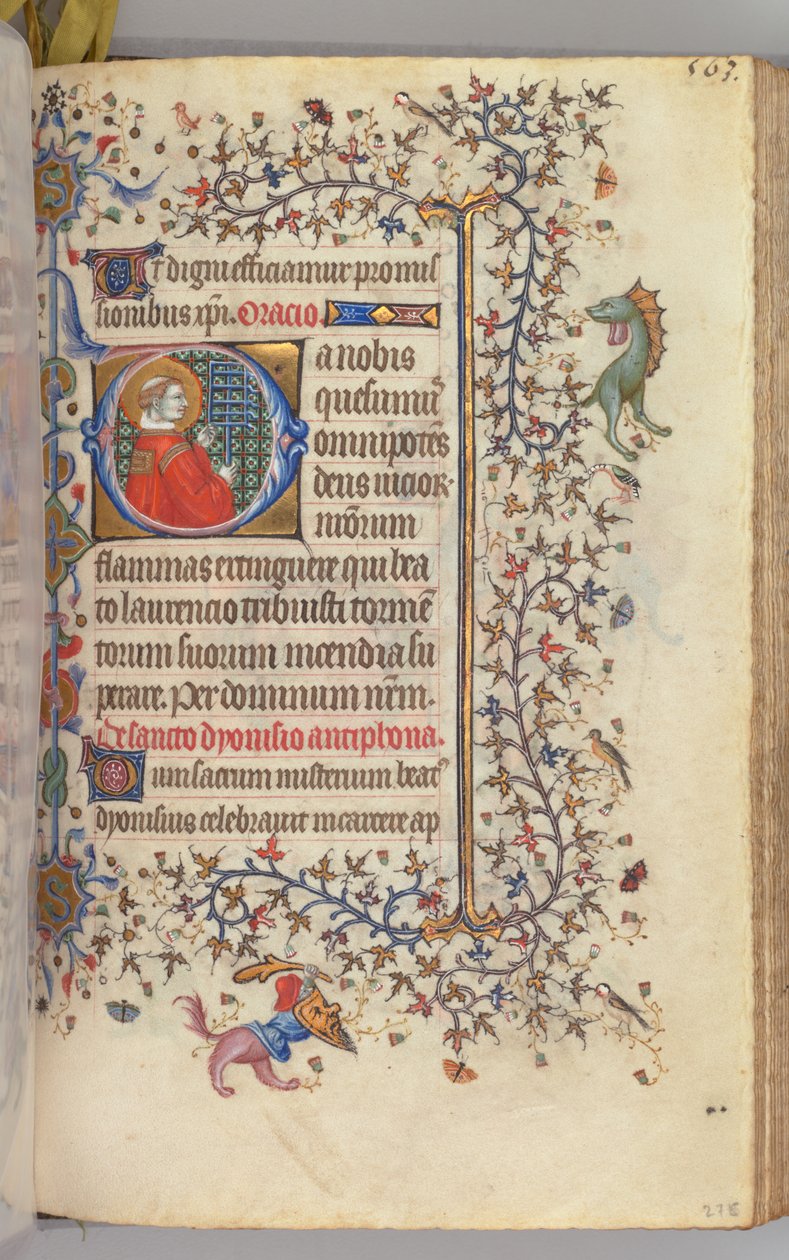 Hodiny Karla Vznešeného, krále navarrského 1361-1425, fol. 276r, sv. 1405. od Master of the Brussels Initials and Associates