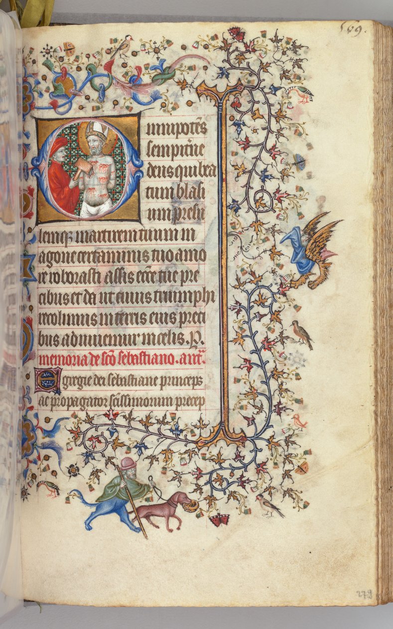 Hodiny Karla Vznešeného, krále navarrského 1361-1425, fol. 279r, St. Basins, k.ú. 1405. od Master of the Brussels Initials and Associates