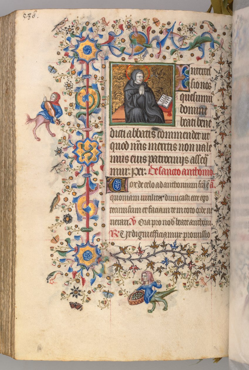 Hodiny Karla Vznešeného, krále navarrského 1361-1425, fol. 287vr, St. Benoit, c. 1405. od Master of the Brussels Initials and Associates