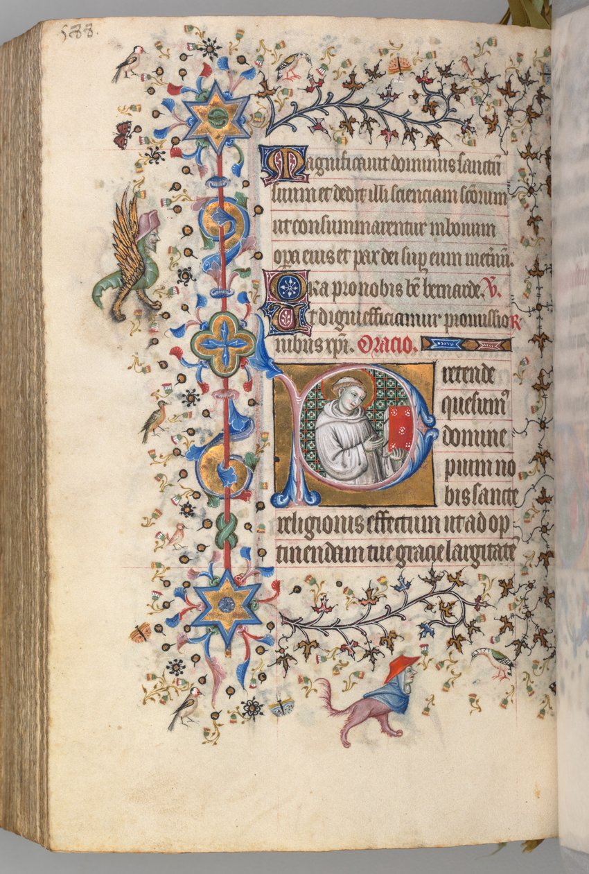 Hodiny Karla Vznešeného, krále navarrského 1361-1425, fol. 288v, St. Hervard, c. 1405. od Master of the Brussels Initials and Associates