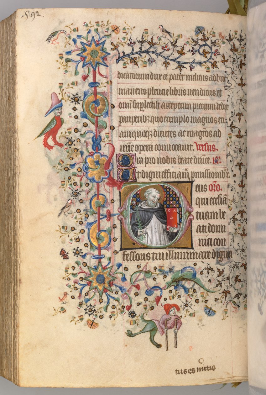 Hodiny Karla Vznešeného, krále navarrského 1361-1425, fol. 290v, sv. Dominik, k.ú. 1405. od Master of the Brussels Initials and Associates