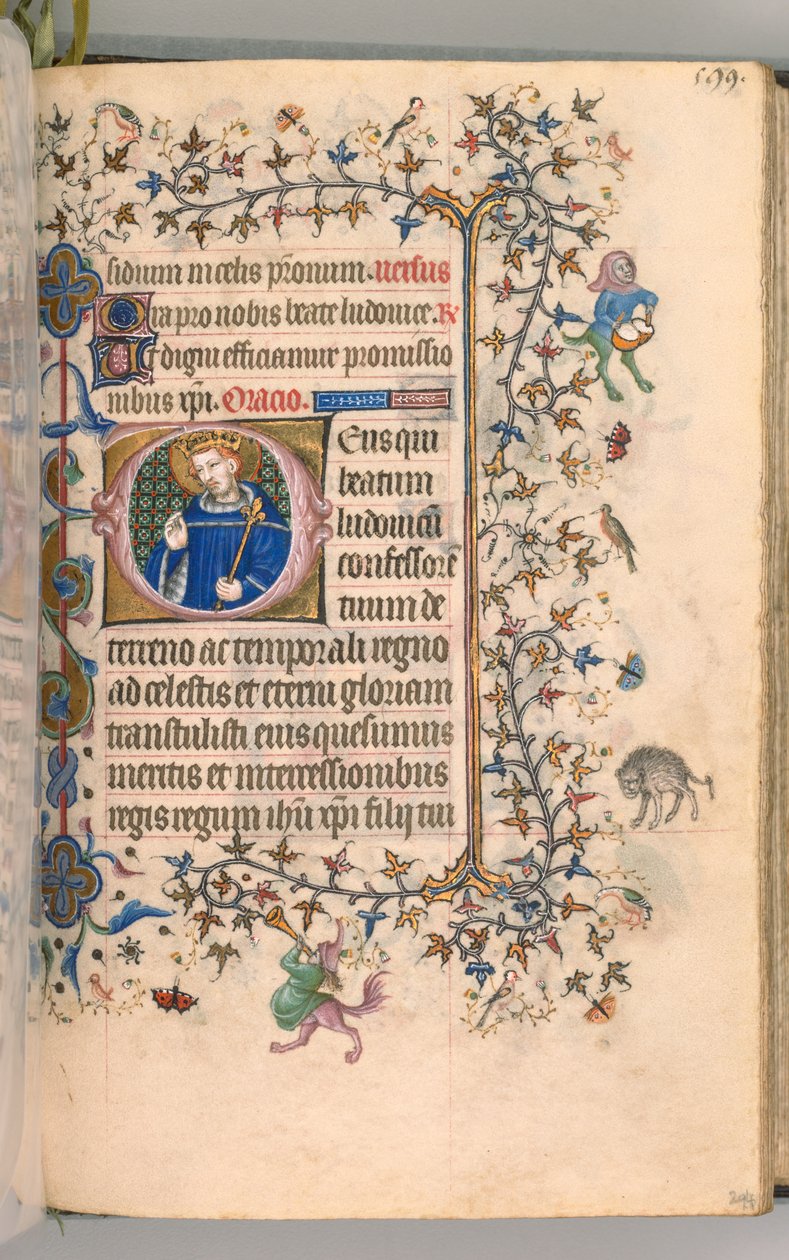 Hodiny Karla Vznešeného, krále navarrského 1361-1425, fol. 291v, St. Louis, c. 1405. od Master of the Brussels Initials and Associates