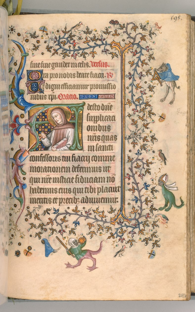 Hodiny Karla Vznešeného, krále navarrského 1361-1425, fol. 292r, St. Fiacre, k.ú. 1405. od Master of the Brussels Initials and Associates