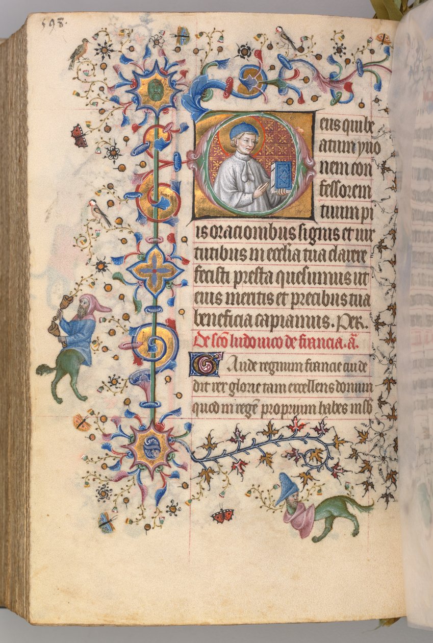 Hodiny Karla Vznešeného, krále navarrského 1361-1425, fol. 293v, St. Yoon, c. 1405. od Master of the Brussels Initials and Associates