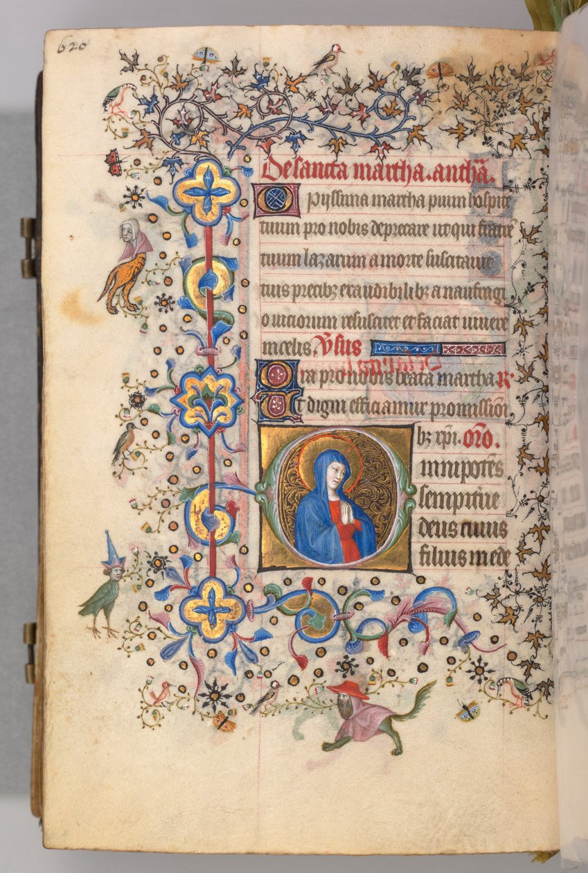 Hodiny Karla Vznešeného, krále navarrského 1361-1425, fol. 304v, sv. Marta, c. 1405. od Master of the Brussels Initials and Associates
