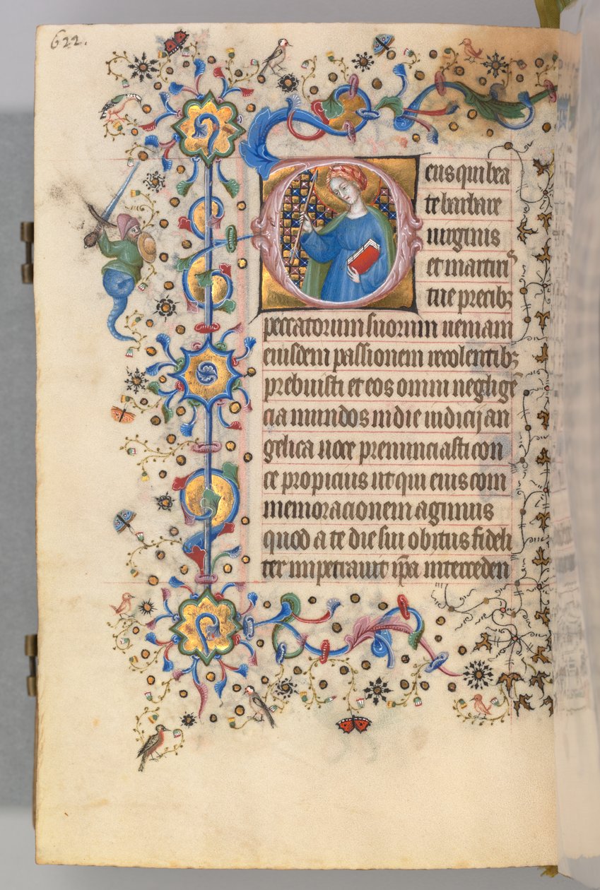 Hodiny Karla Vznešeného, krále navarrského 1361-1425, fol. 305v, Svatá Marta, c. 1405. od Master of the Brussels Initials and Associates