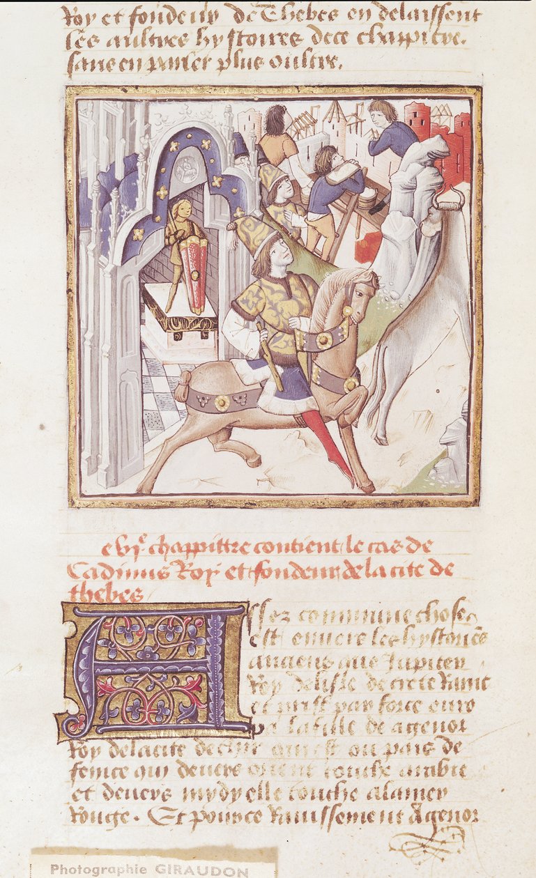 Paní 622 fol. 9v Cadmus, zakladatel Théb, z 