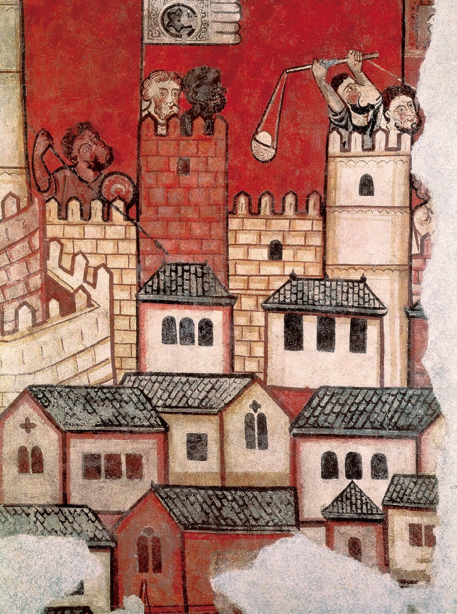 Dobytí Mallorky, detail fresky od Master of the Conquest of Mallorca
