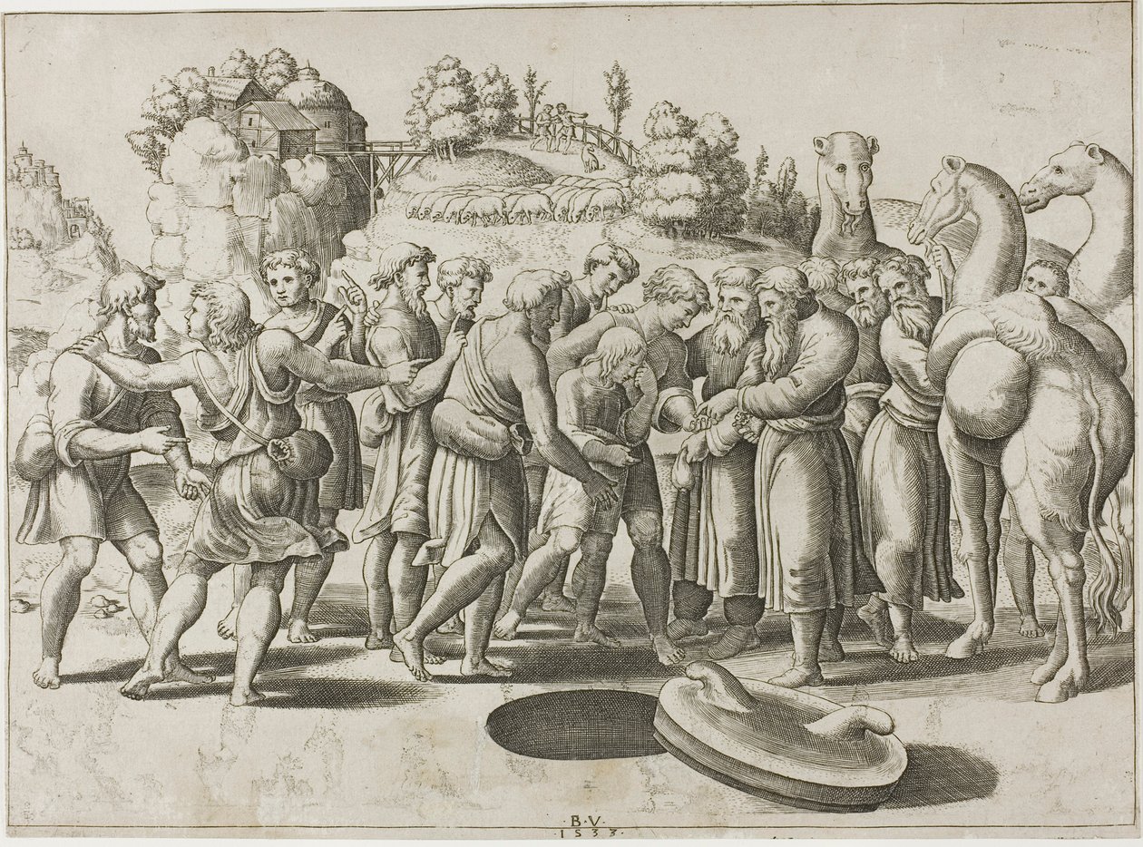 Joseph prodaný svými bratry od Master of the Die