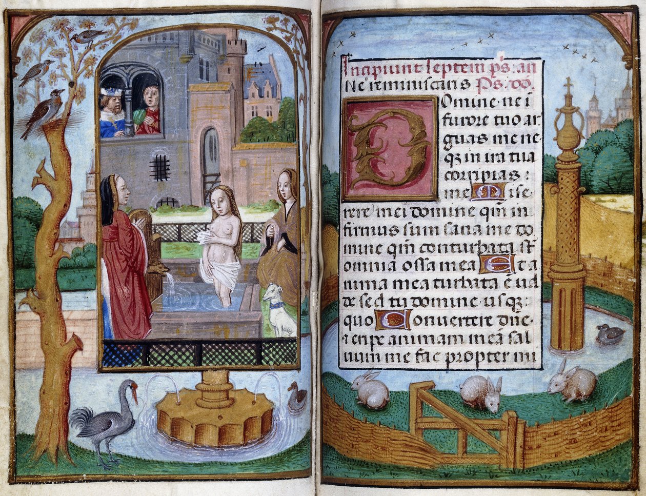 Bathsheba, kolem roku 1490 od Master of the Dresden Prayer Book