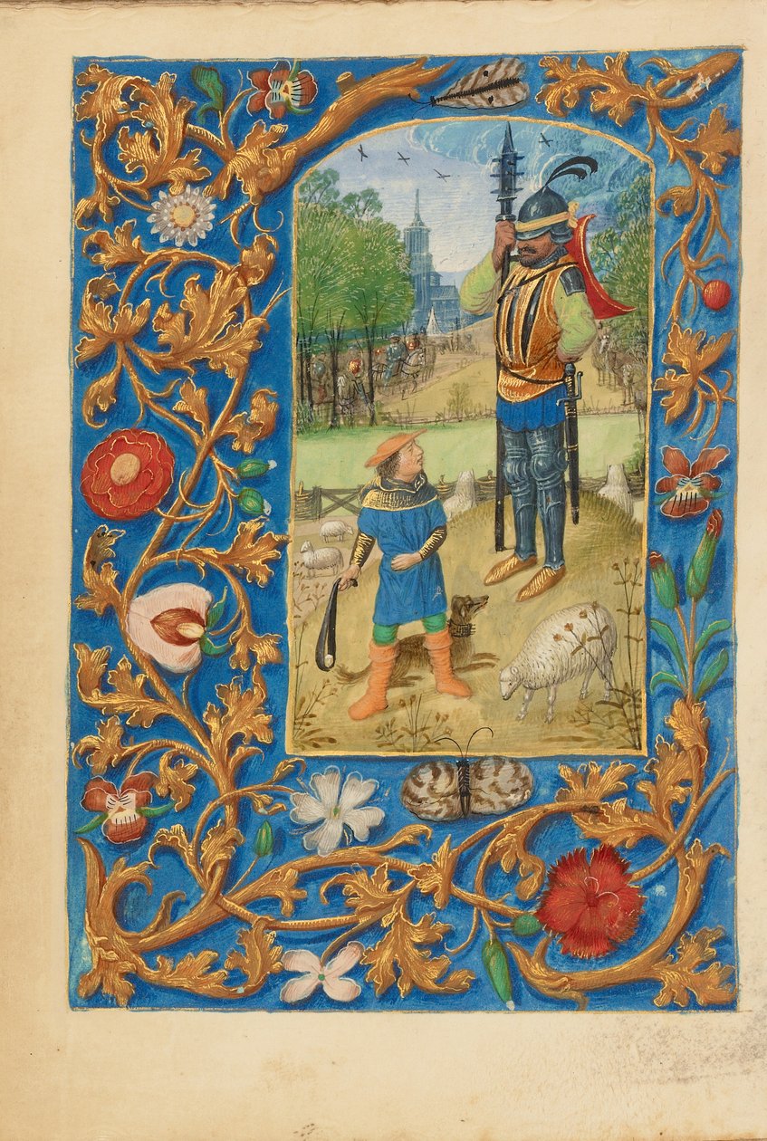 David a Goliáš od Master of the Dresden Prayer Book