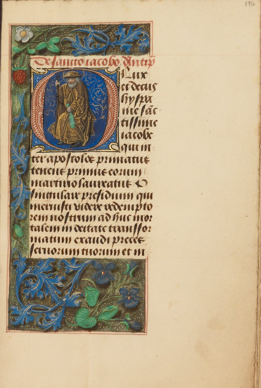 Počáteční písmeno O: Svatý Jakub Větší od Master of the Dresden Prayer Book