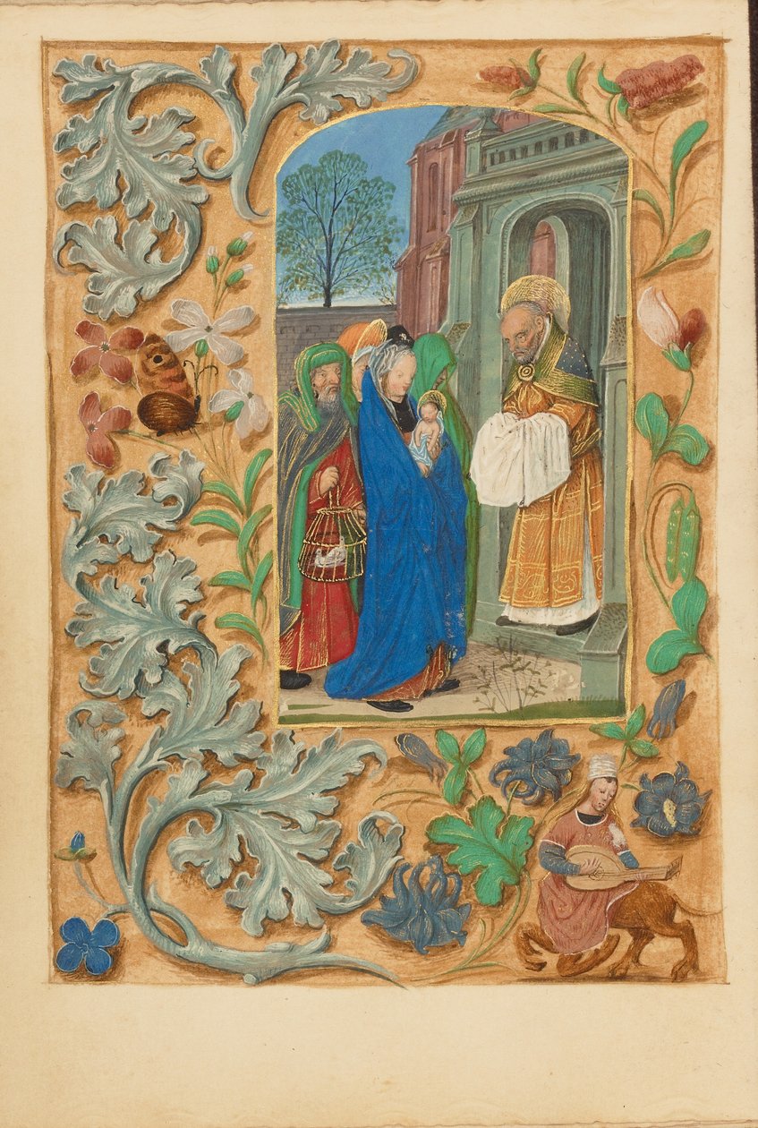 Představení v chrámu od Master of the Dresden Prayer Book