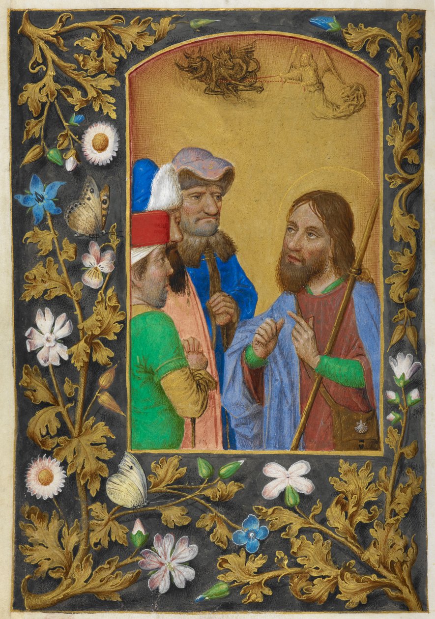 Kázání svatého Jakuba Velikého. od Master of the Dresden Prayer Books