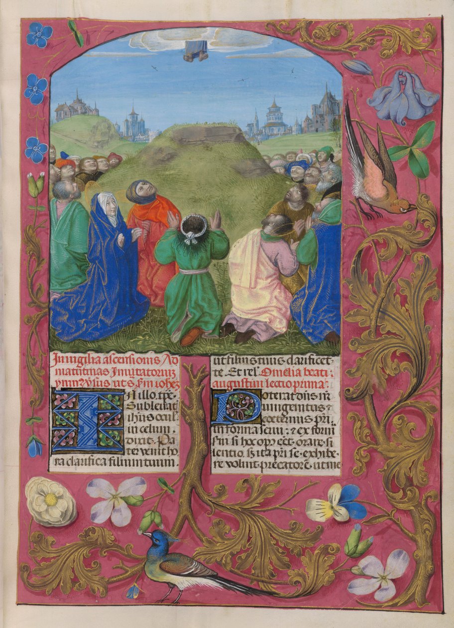 Temporale (2. porce: od velikonoční neděle do neděle před adventem), . Nanebevstoupení Krista (Den Nanebevstoupení Páně). od Master of the Dresden Prayer Books