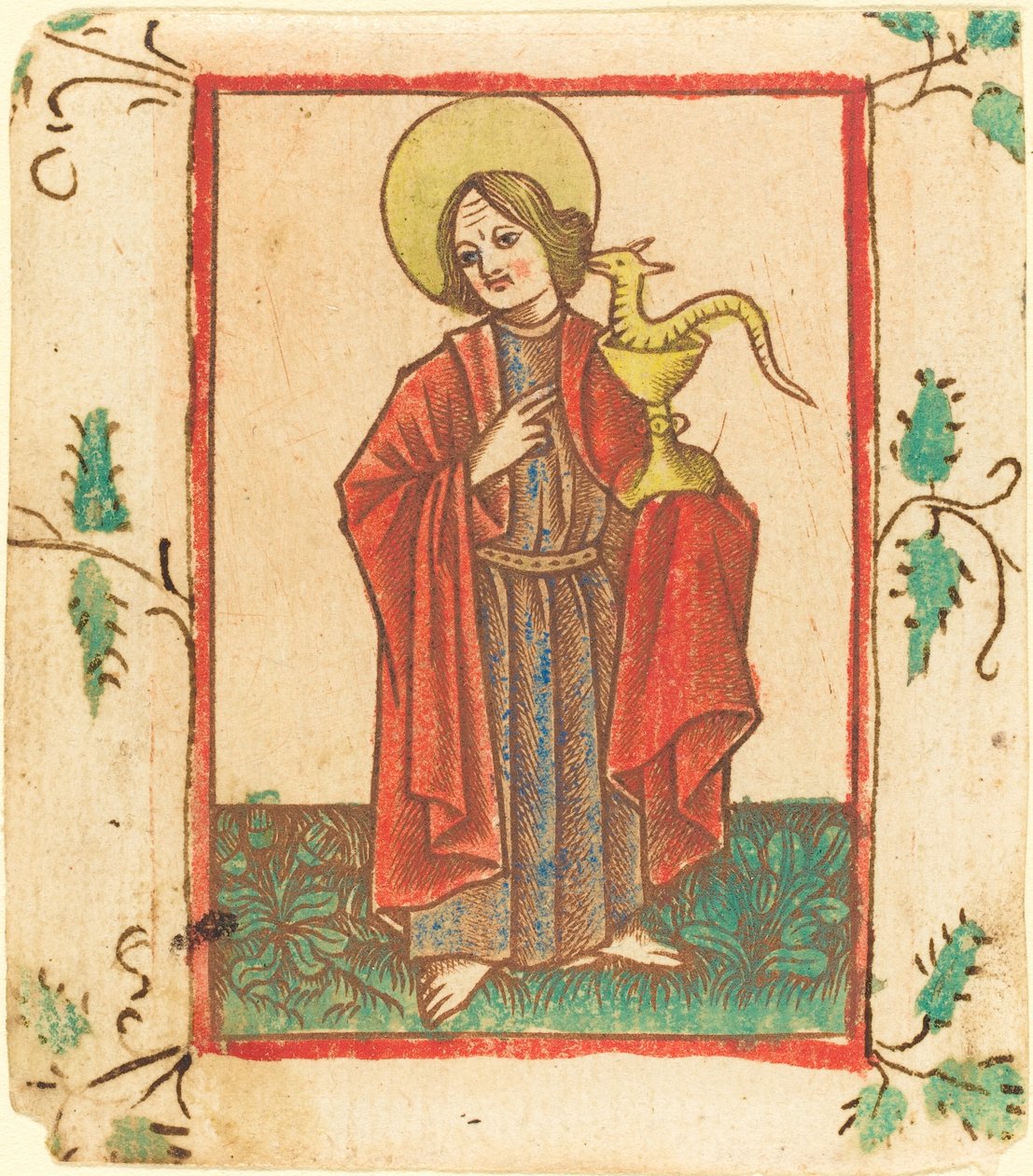 Svatý Jan Evangelista od Master of the Dutuit Mount of Olives after Master of St. Erasmus