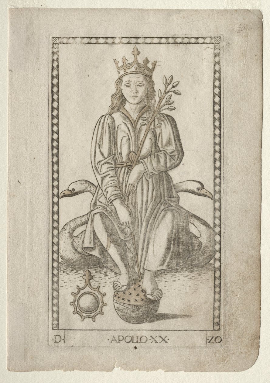 Apollo (from the Tarocchi, series D:  Apollo and the Muses, #20)   1279328   cs       czech Successfully Translated  Original: London over Waterloo Bridge (title on object) Translat: London over Waterloo Bridge (title on object) 1365645 cs czech Successful od Master of the E Series Tarocchi