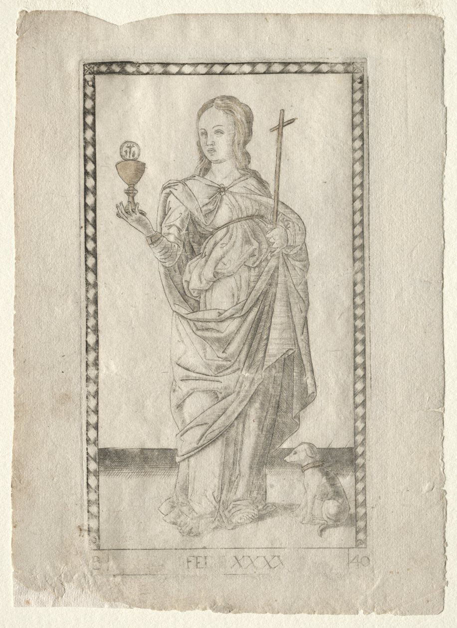 Víra (z Tarocchi, série B: Cosmic Principles and Virtues, #40) od Master of the E Series Tarocchi