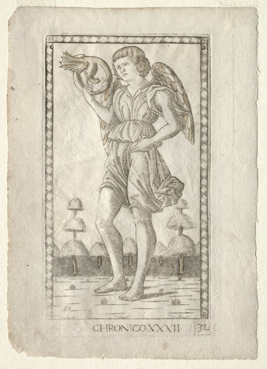 Genius of Time (z Tarocchi, série B: Cosmic Principles and Virtues, #32) od Master of the E Series Tarocchi