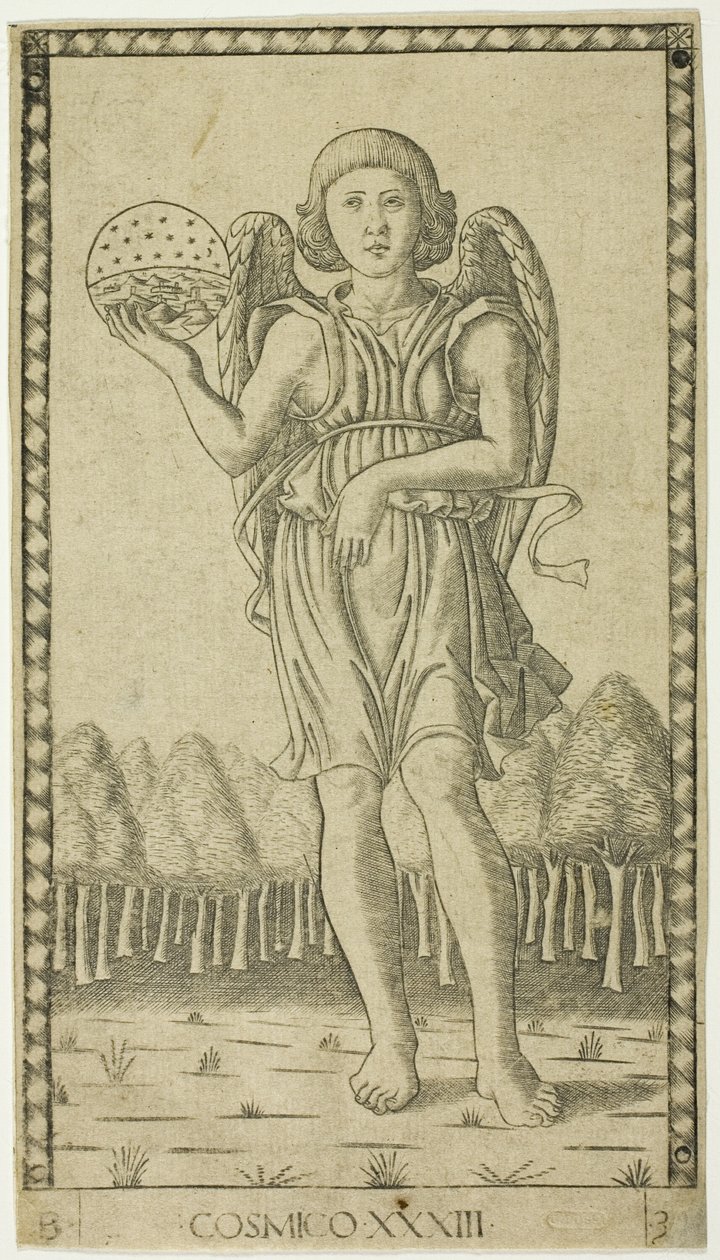 Genius of the World, deska 33 od Genii and Virtues od Master of the E Series Tarocchi