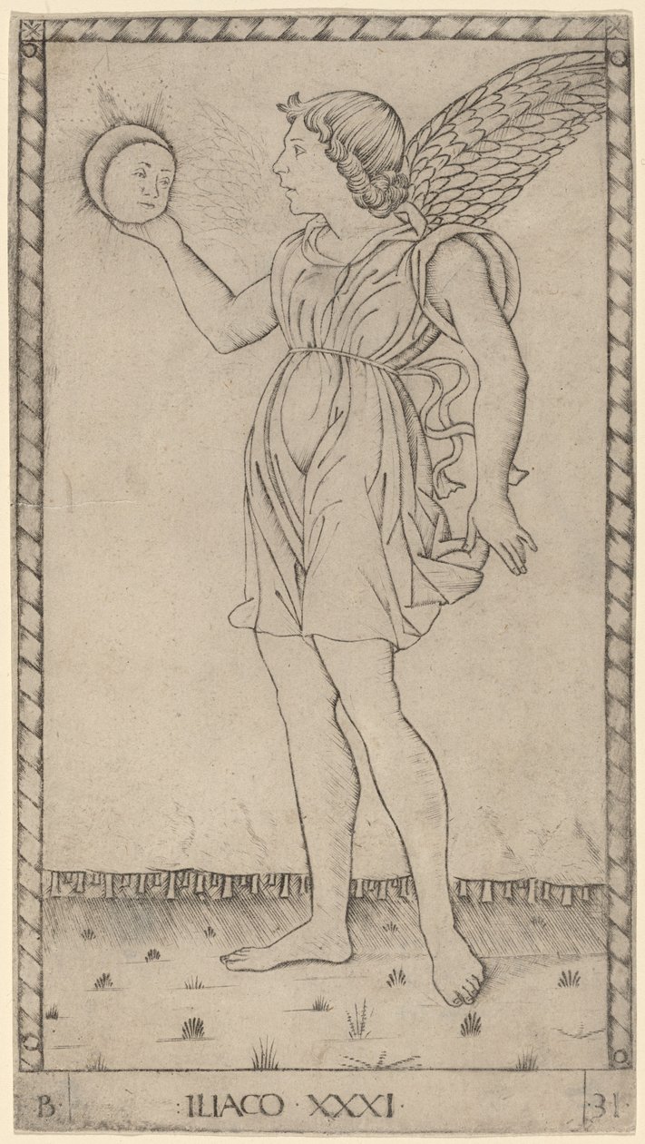 Iliacus (Genius Slunce) od Master of the E Series Tarocchi