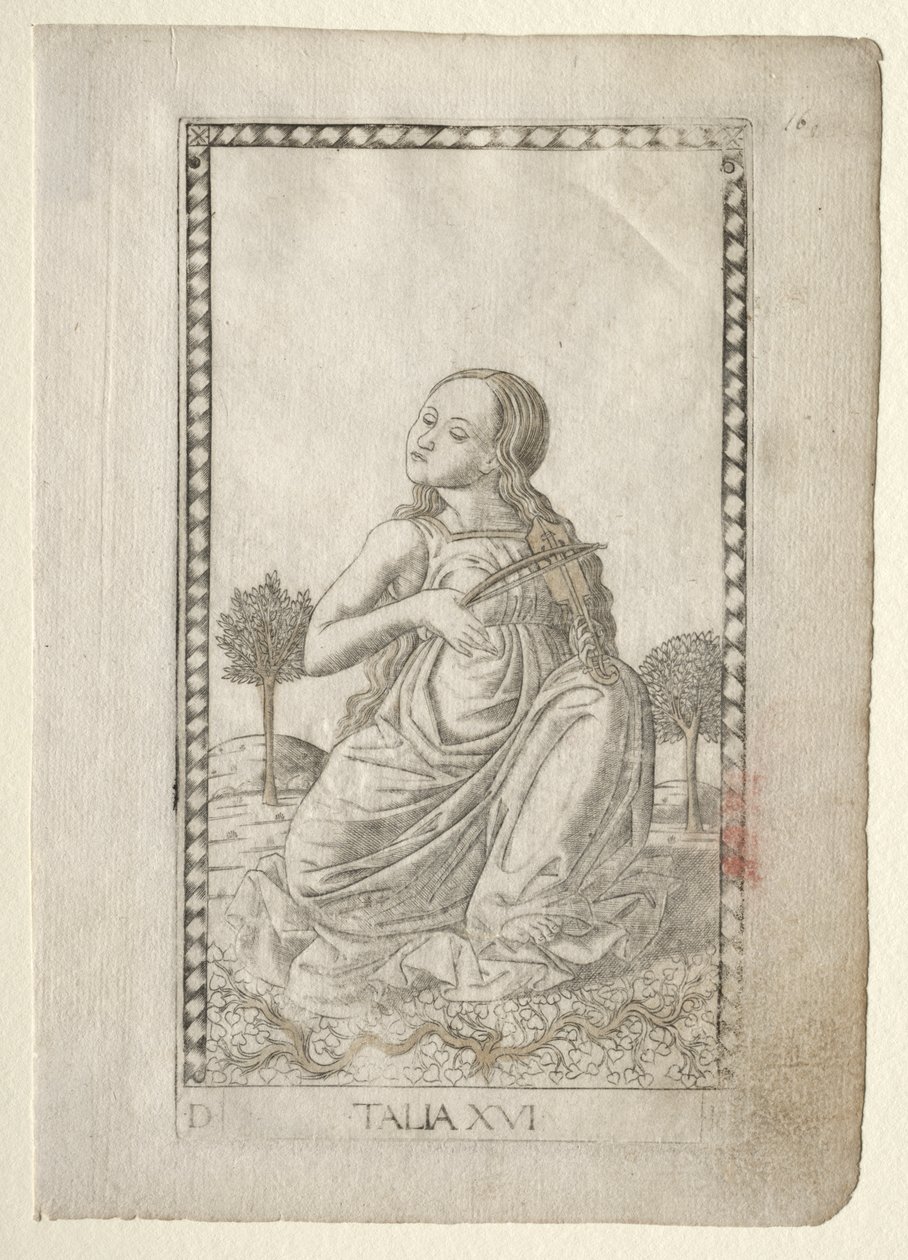Thalia (komedie, pastorační poezie) (ze série Tarocchi D: Apollo and the Muses, #16) od Master of the E Series Tarocchi