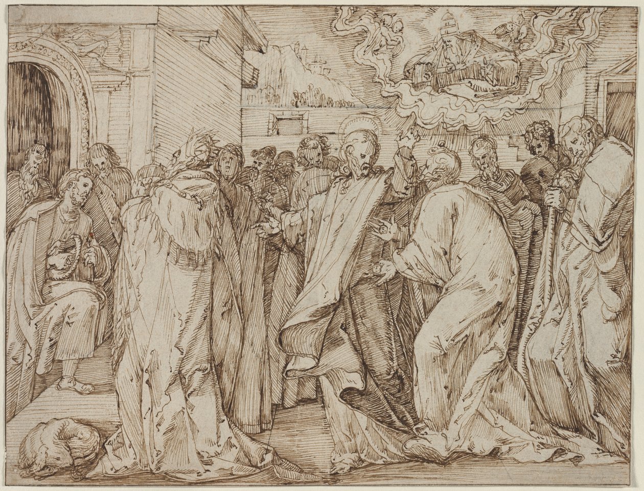 Podobenství o poctě peněz, c. 15801600. od Master of the Egmont Albums