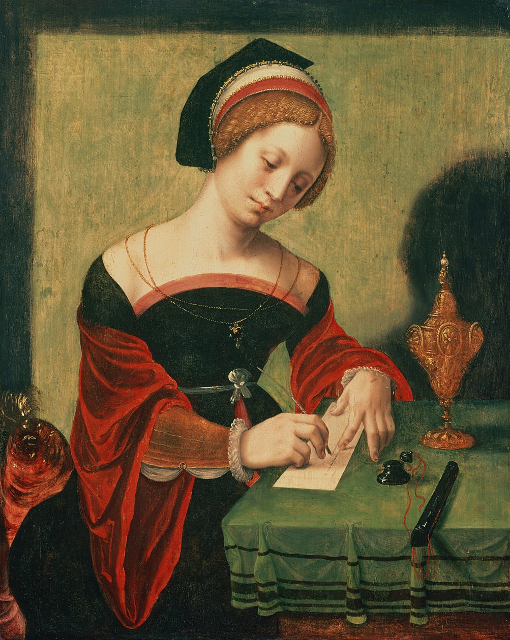 Portrét dámy jako Magdalena (tempera na panelu) od Master of the Female Half Lengths