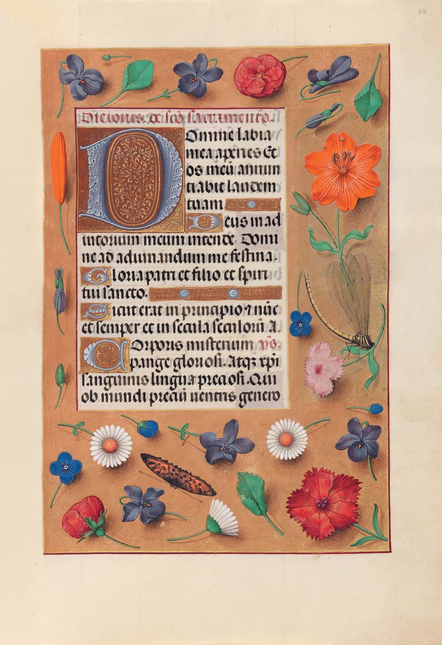 Hodiny královny Isabely Katolické, španělské královny: Fol.44r, c. 1500. od Master of the First Prayerbook of Maximillian