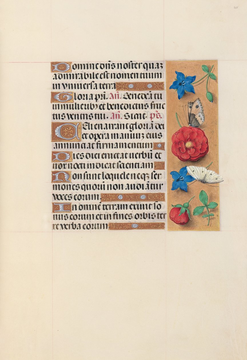 Hodiny královny Isabely Katolické, královny Španělska: Fol. 101r, c. 1500. od Master of the First Prayerbook of Maximillian