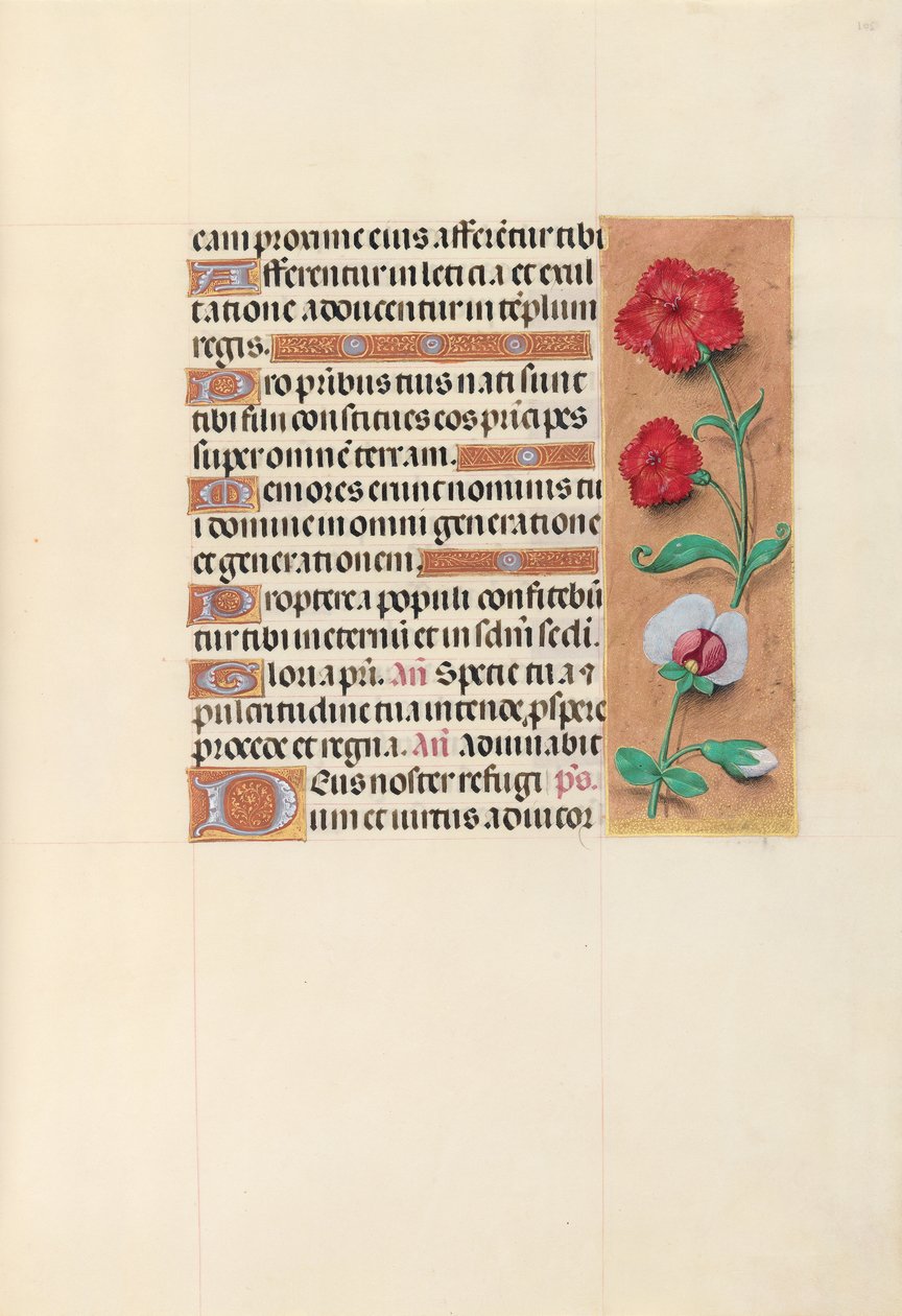 Hodiny královny Isabely Katolické, královny Španělska: Fol. 105r, c. 1500. od Master of the First Prayerbook of Maximillian