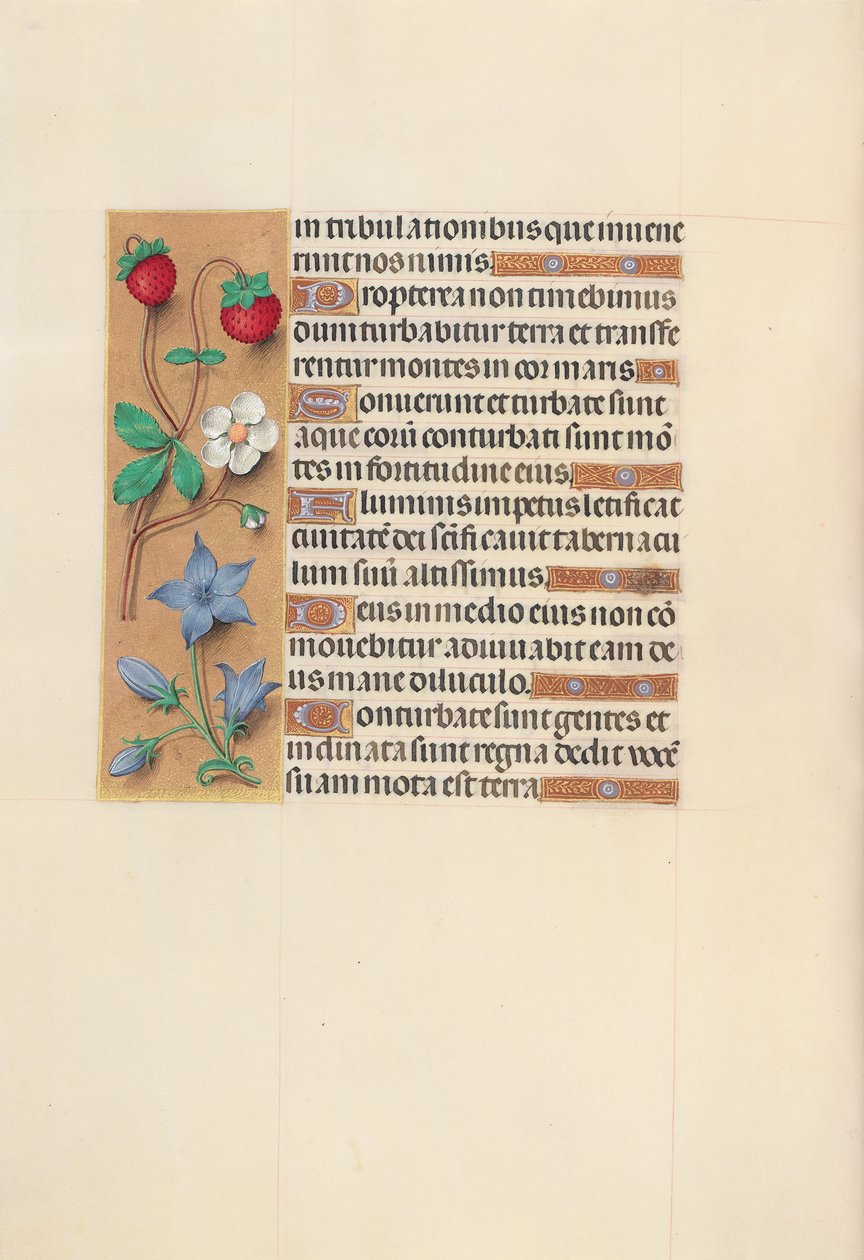 Hodiny královny Isabely Katolické, královny Španělska: Fol. 105 V, c. 1500. od Master of the First Prayerbook of Maximillian