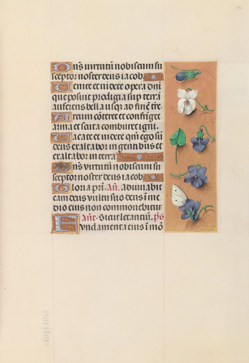 Hodiny královny Isabely Katolické, královny Španělska: Fol. 106r, c. 1500. od Master of the First Prayerbook of Maximillian