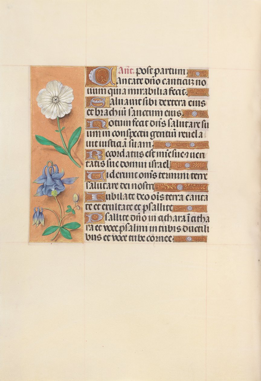 Hodiny královny Isabely Katolické, královny Španělska: Fol. 109v, c. 1500. od Master of the First Prayerbook of Maximillian