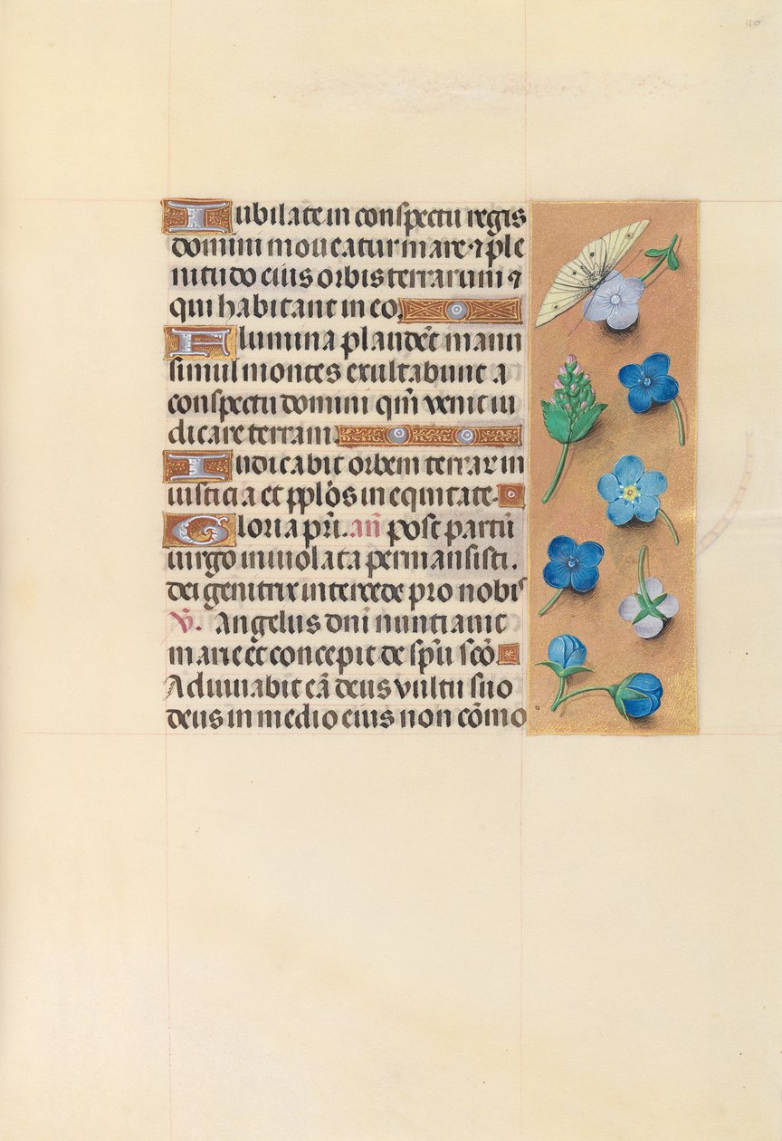 Hodiny královny Isabely Katolické, královny Španělska: Fol. 110r, c. 1500. od Master of the First Prayerbook of Maximillian