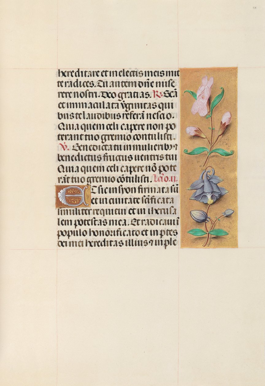 Hodiny královny Isabely Katolické, královny Španělska: Fol. 111r, c. 1500. od Master of the First Prayerbook of Maximillian