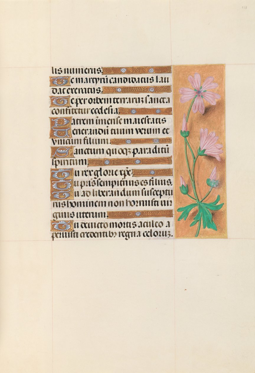 Hodiny královny Isabely Katolické, královny Španělska: Fol. 113r, c. 1500. od Master of the First Prayerbook of Maximillian