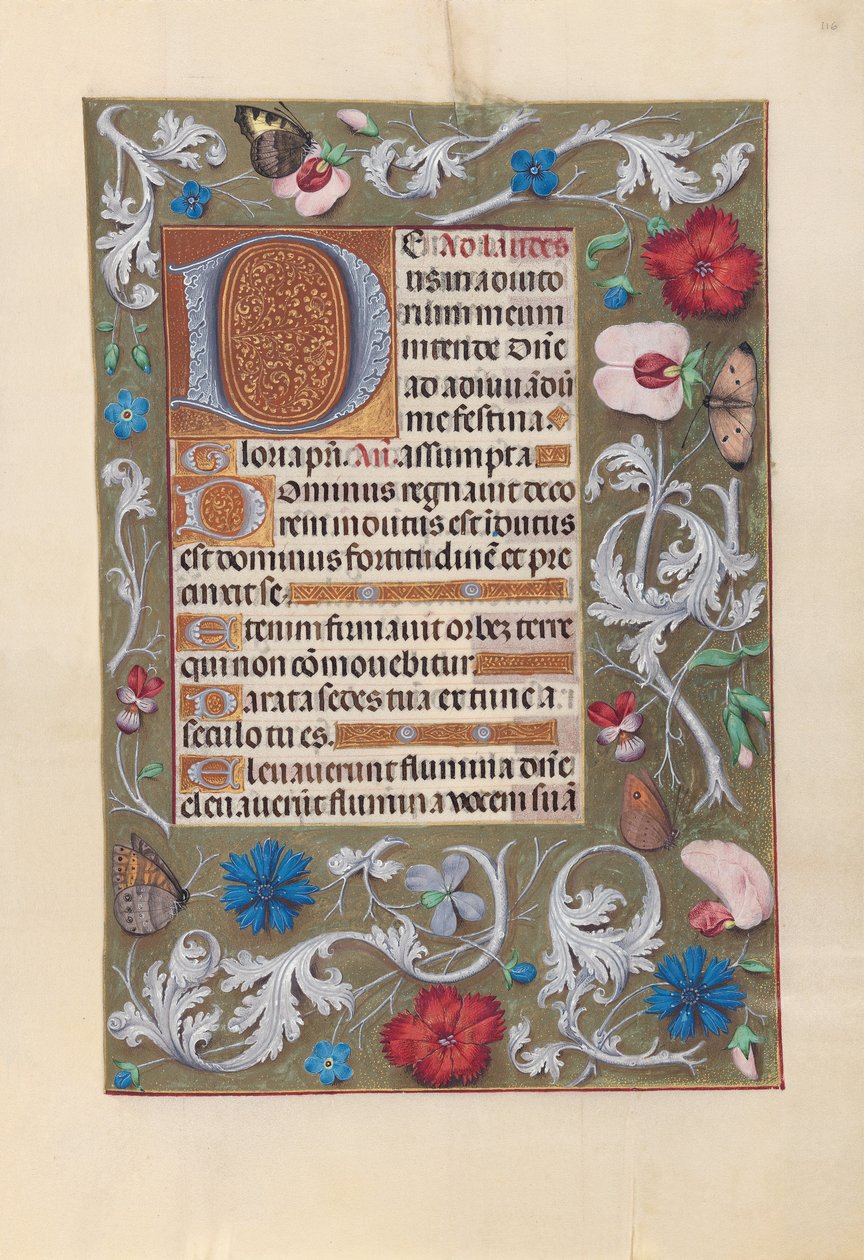 Hodiny královny Isabely Katolické, královny Španělska: Fol. 116r, c. 1500. od Master of the First Prayerbook of Maximillian