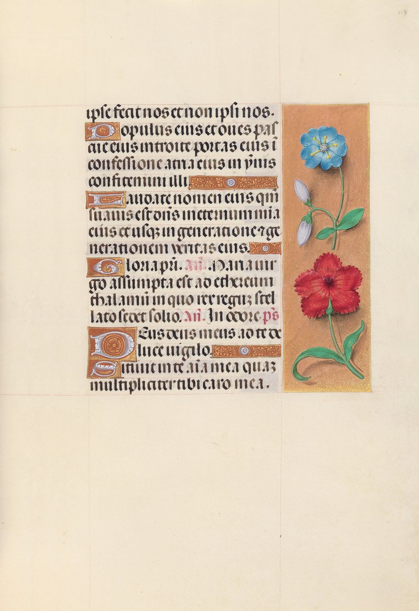 Hodiny královny Isabely Katolické, královny Španělska: Fol. 117r, c. 1500. od Master of the First Prayerbook of Maximillian