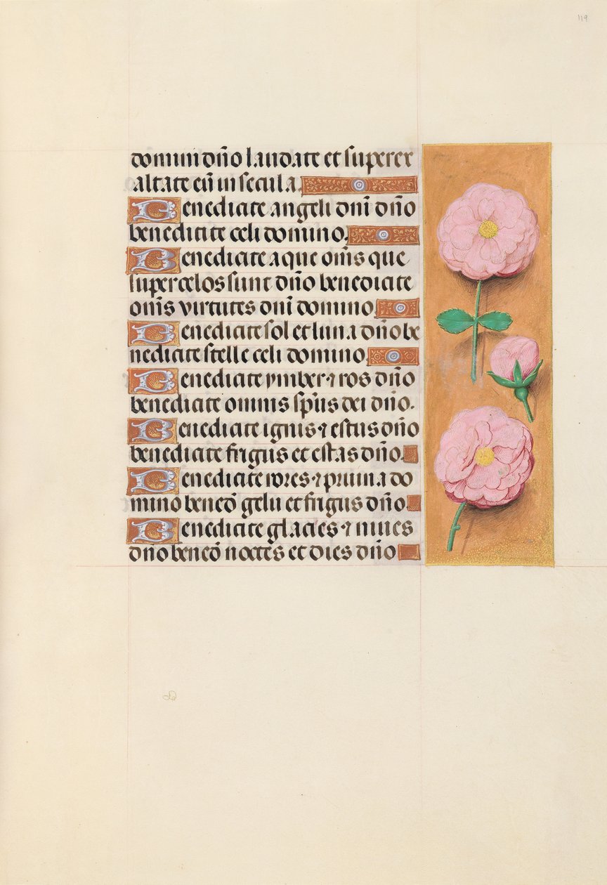 Hodiny královny Isabely Katolické, královny Španělska: Fol. 119r, c. 1500. od Master of the First Prayerbook of Maximillian