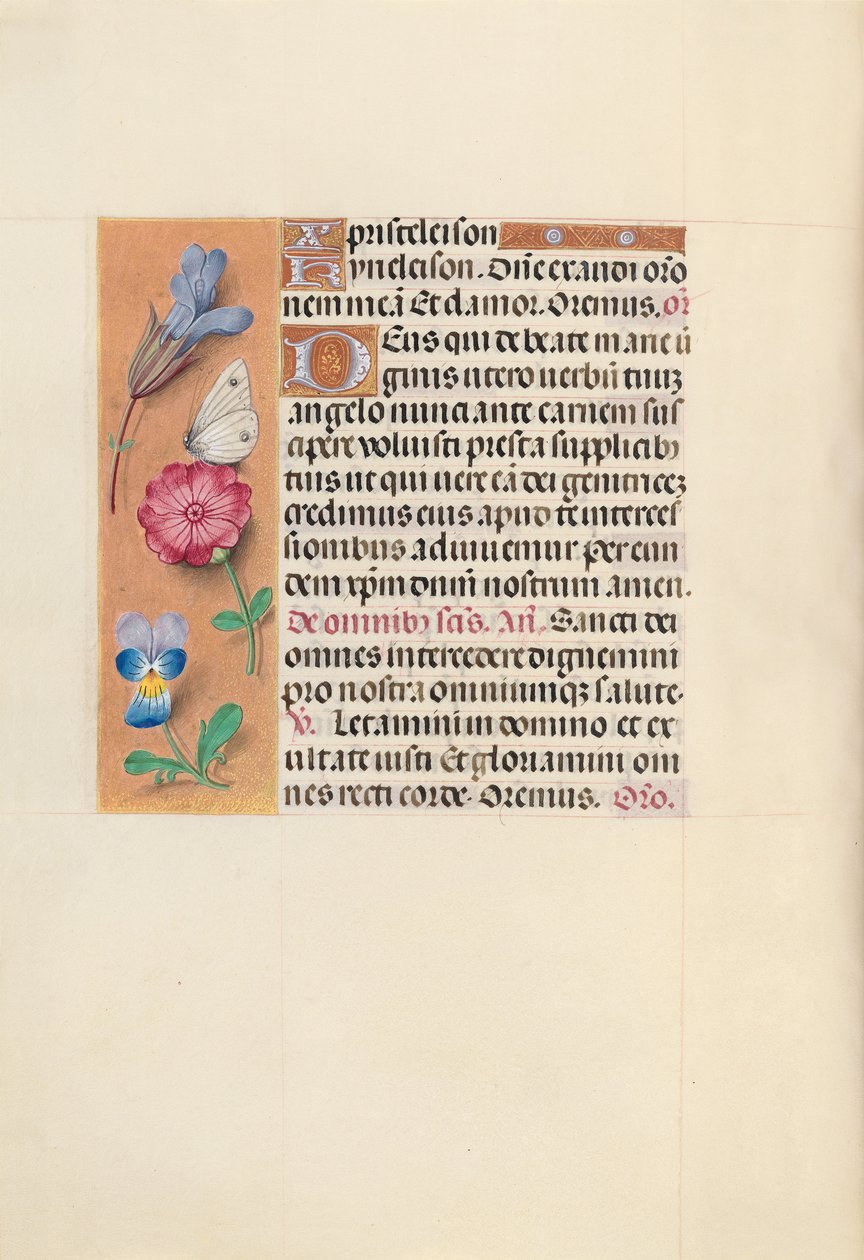 Hodiny královny Isabely Katolické, královny Španělska: Fol. 124v, c. 1500. od Master of the First Prayerbook of Maximillian