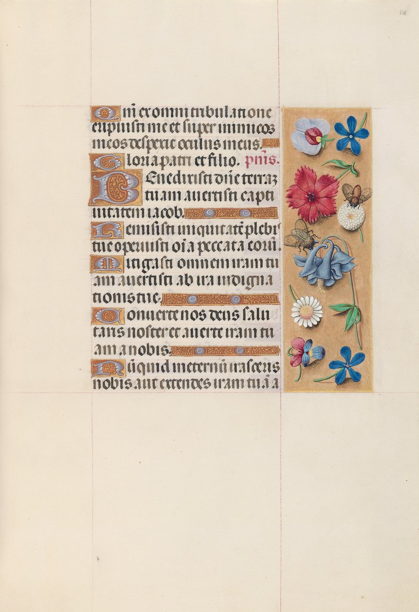 Hodiny královny Isabely Katolické, královny Španělska: Fol. 128r, c. 1500. od Master of the First Prayerbook of Maximillian
