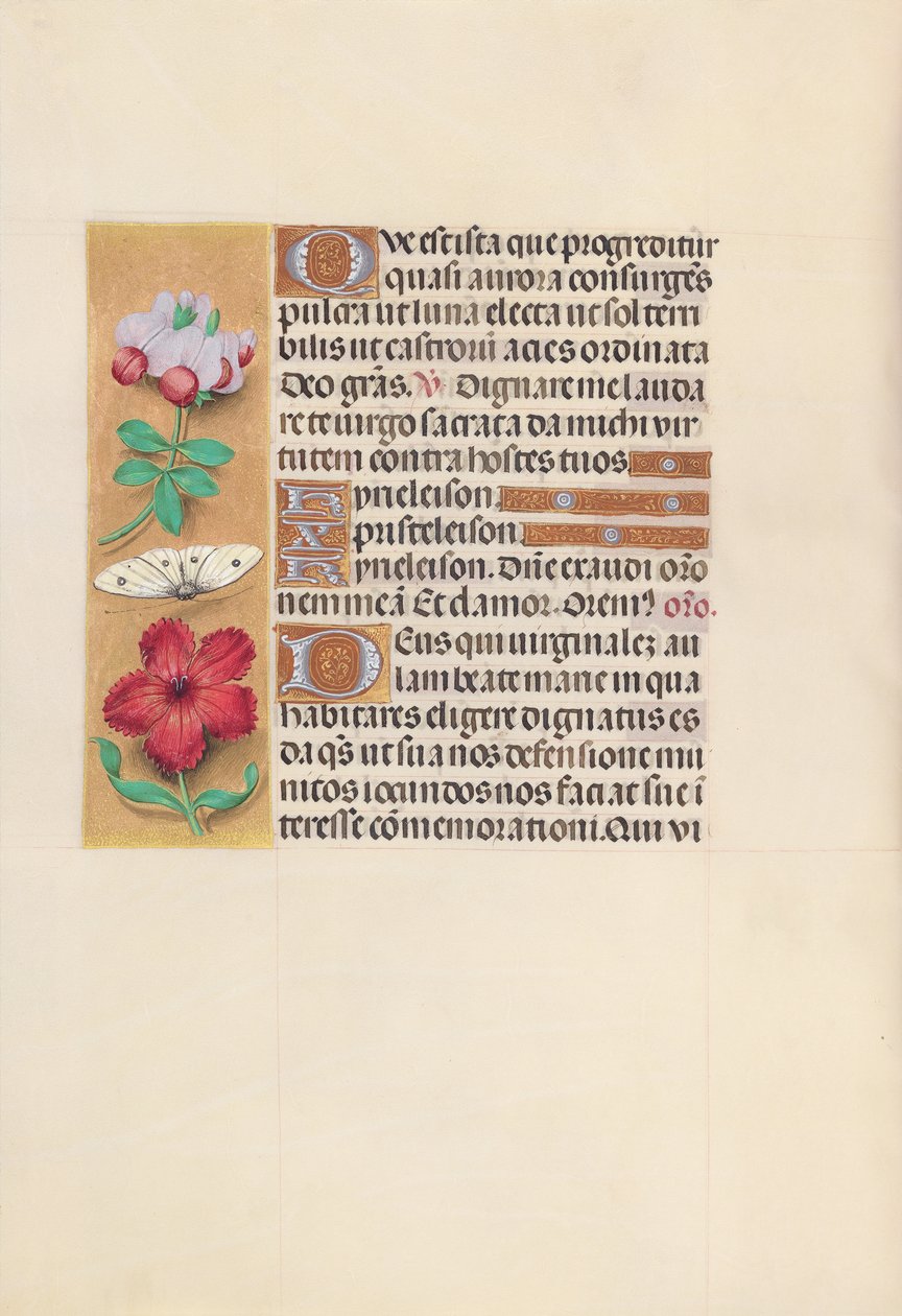 Hodiny královny Isabely Katolické, královny Španělska: Fol. 129v, c. 1500. od Master of the First Prayerbook of Maximillian