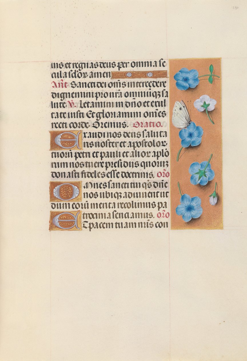 Hodiny královny Isabely Katolické, královny Španělska: Fol. 130r, c. 1500. od Master of the First Prayerbook of Maximillian