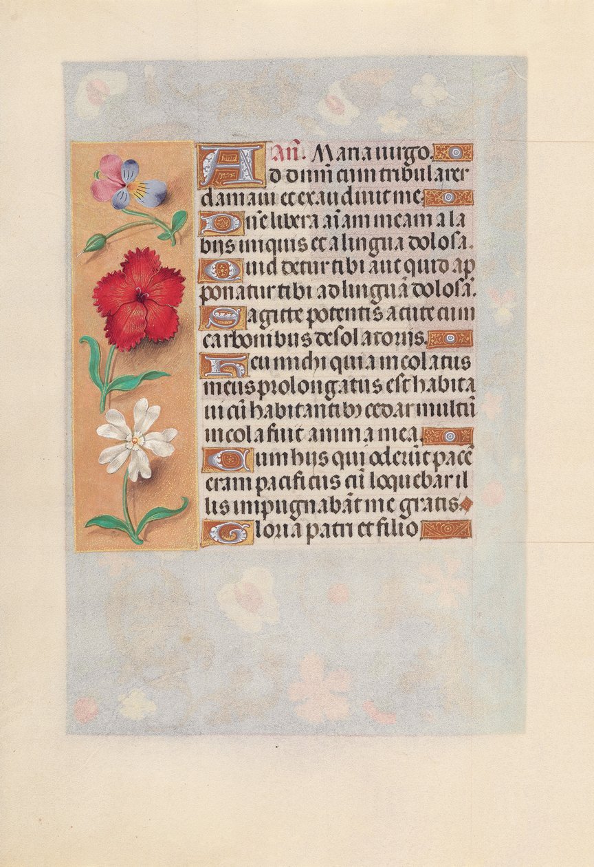 Hodiny královny Isabely Katolické, královny Španělska: Fol. 132v, c. 1500. od Master of the First Prayerbook of Maximillian