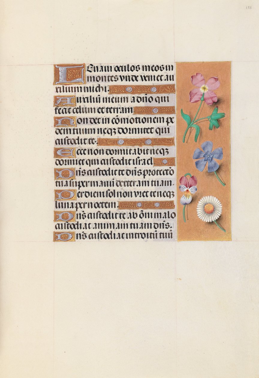 Hodiny královny Isabely Katolické, královny Španělska: Fol. 133r, c. 1500. od Master of the First Prayerbook of Maximillian